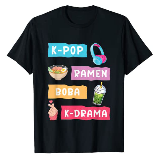 Korean Girls Lifestyle - Модная футболка K-Pop для фанатов корейской